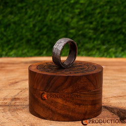 Damascus Ring with resin inside