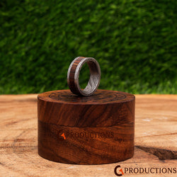 Unique Damascus Wooden Ring